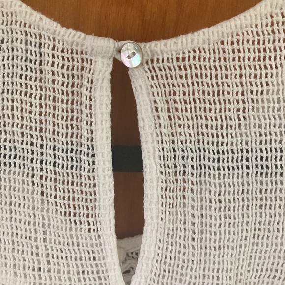 Vintage ROOTS white cotton lacy tank - XS - Picture 6 of 6